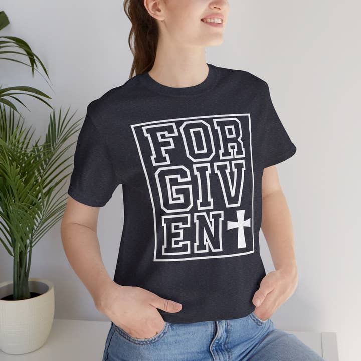 Optime Plus LLC - Wholesale Screen Printed T-Shirt - Unisex - Forgiven | Salvation & Grace Tee2