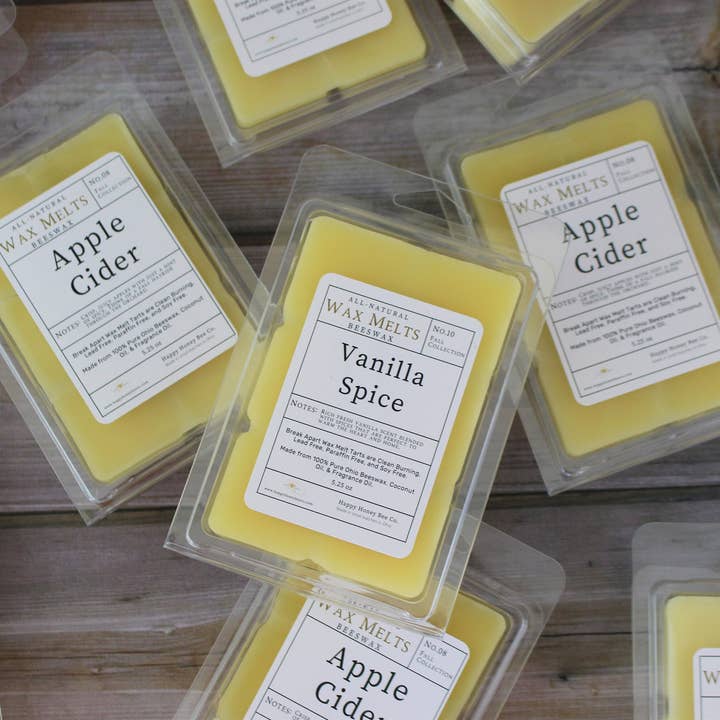 Asian Pear & Lily 6 oz Beeswax Wax Melts for wholesale by Happy Honey Bee Co.