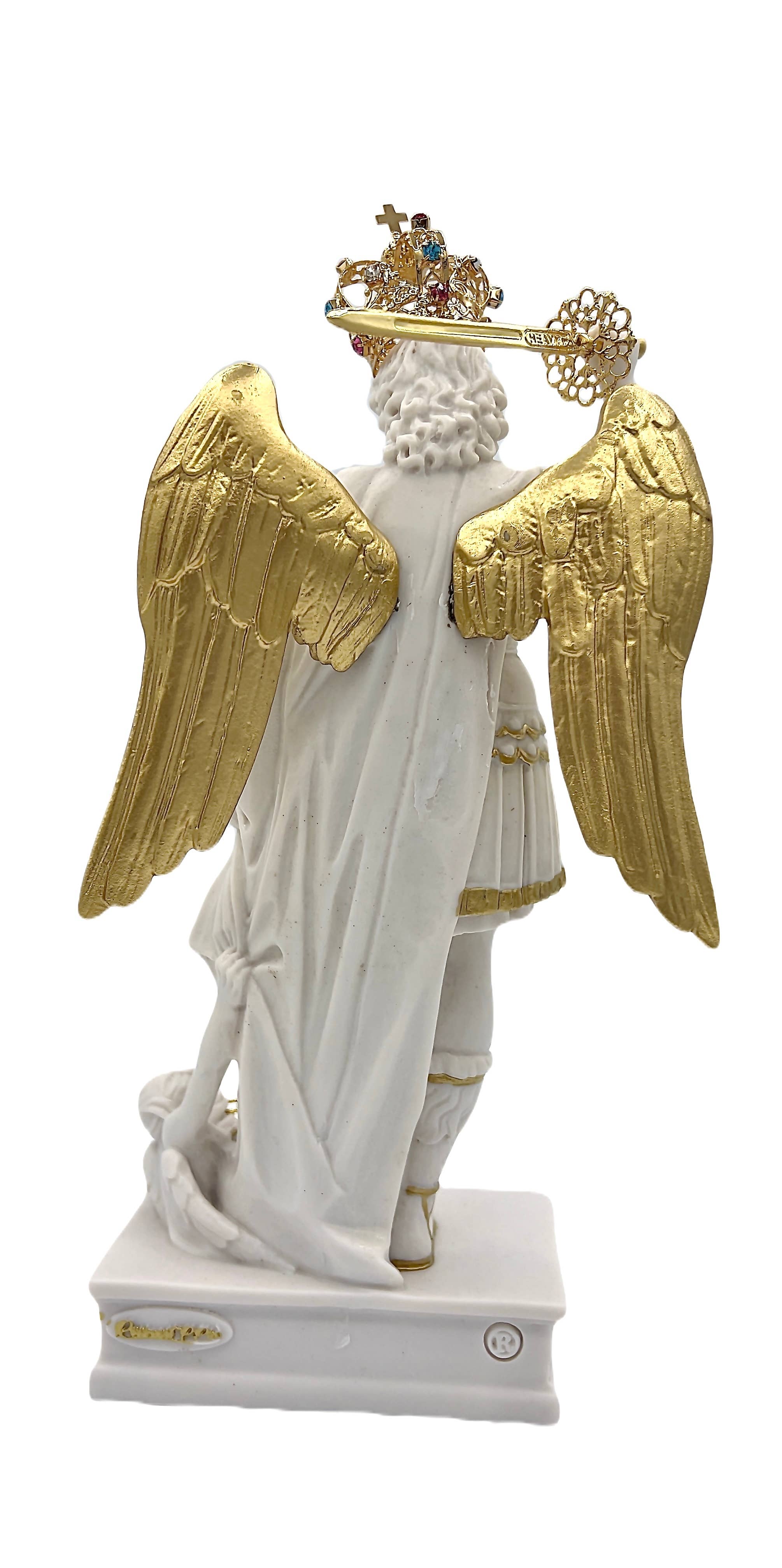 Costa Articoli Religiosi - Vente Figurine décorative - Statue de l'archange Saint Michel en marbre résine 27 cm3