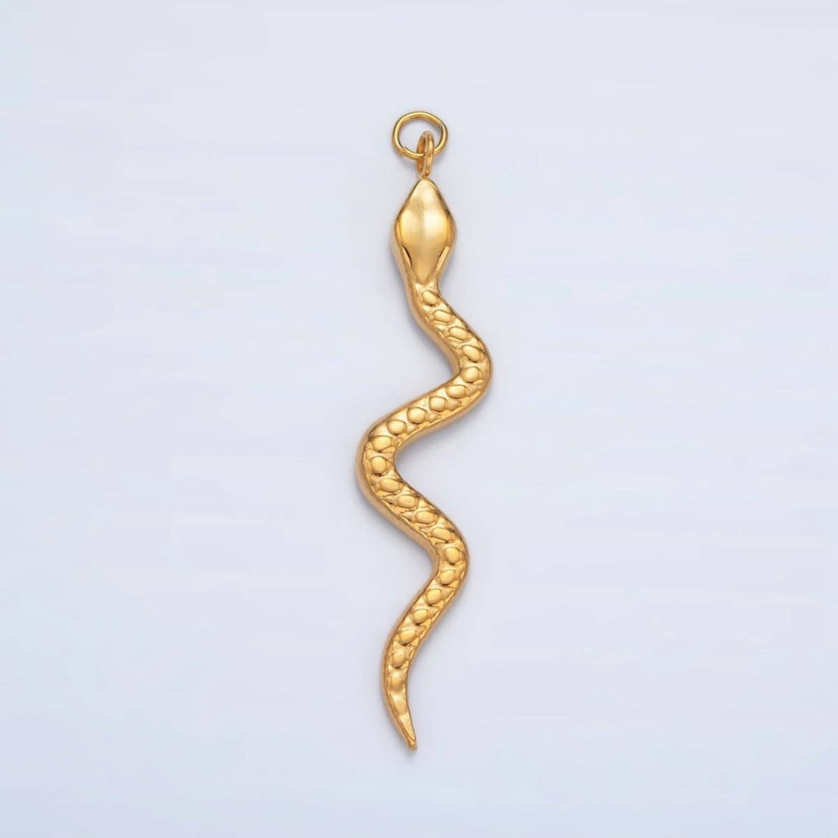 Aim Eternal - Vente Breloques/médailles personnalisées - Serpent Charme en Acier Inoxydable 45mm à Pois | P10453