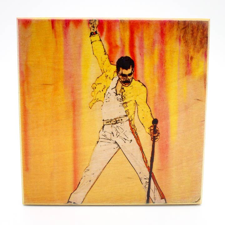Freddie Mercury Aquarellmalerei - Spezialfotodruck für den Großhandel von SticksandLasers