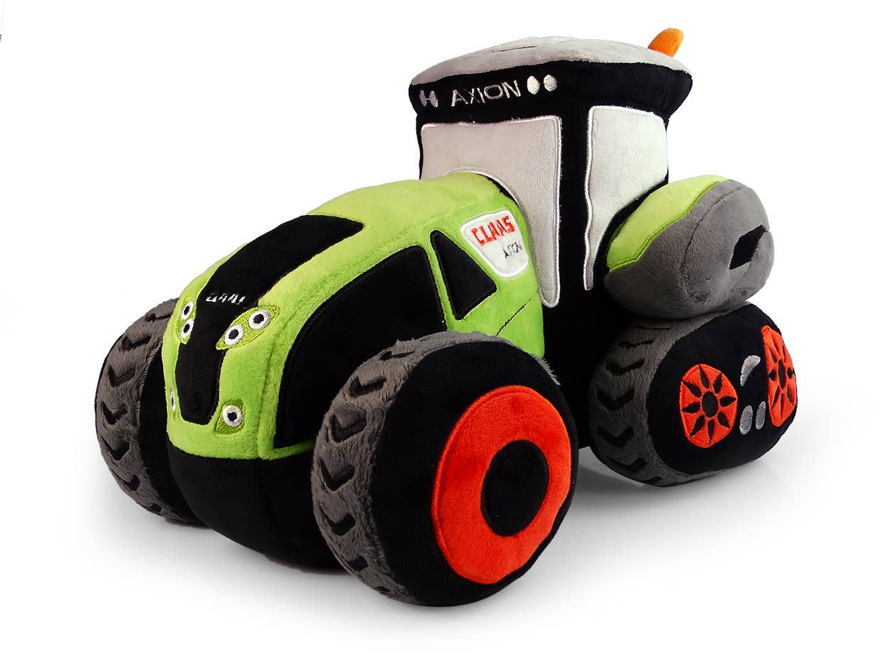 American Hobbies & Merchandising - Vente Peluche – enfant et bébé - Jouet en peluche souple UH Kids Claas Axion avec Half Tractor1