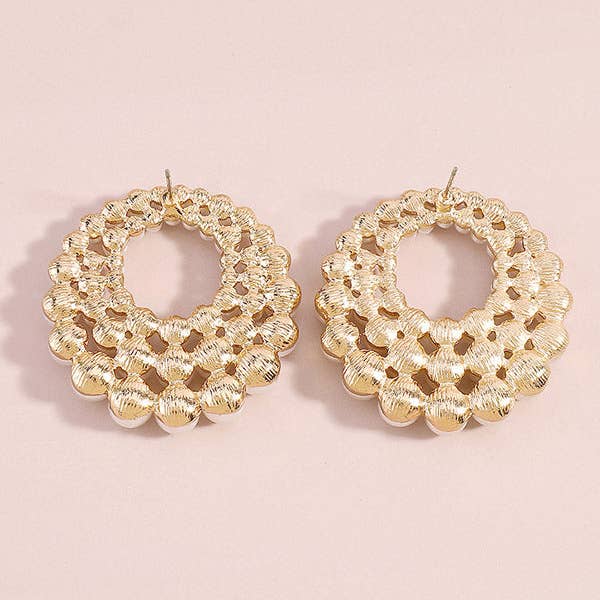 WHITE Geometric Hollow Drop Earrings for wholesale on Faire6