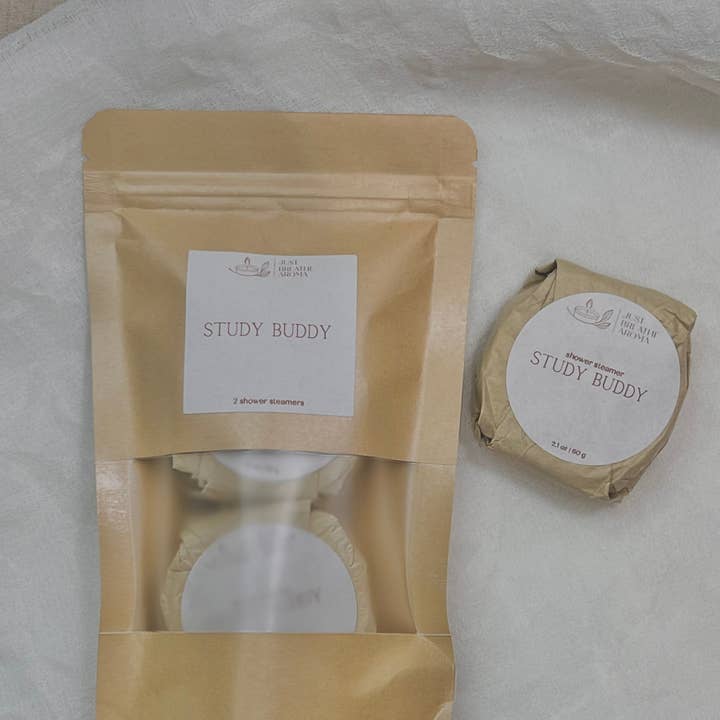study buddy aromatherapy shower steamers | single steamer | for wholesale by Just Breathe Aroma