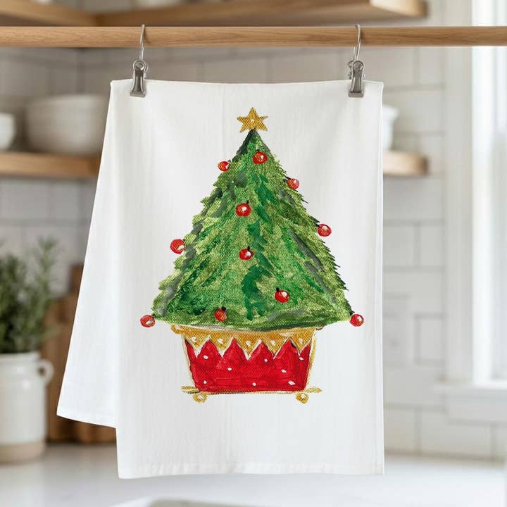 Pamela Cassidy Designs - Wholesale Tea Towel - Merry Christmas Kitchen Towel