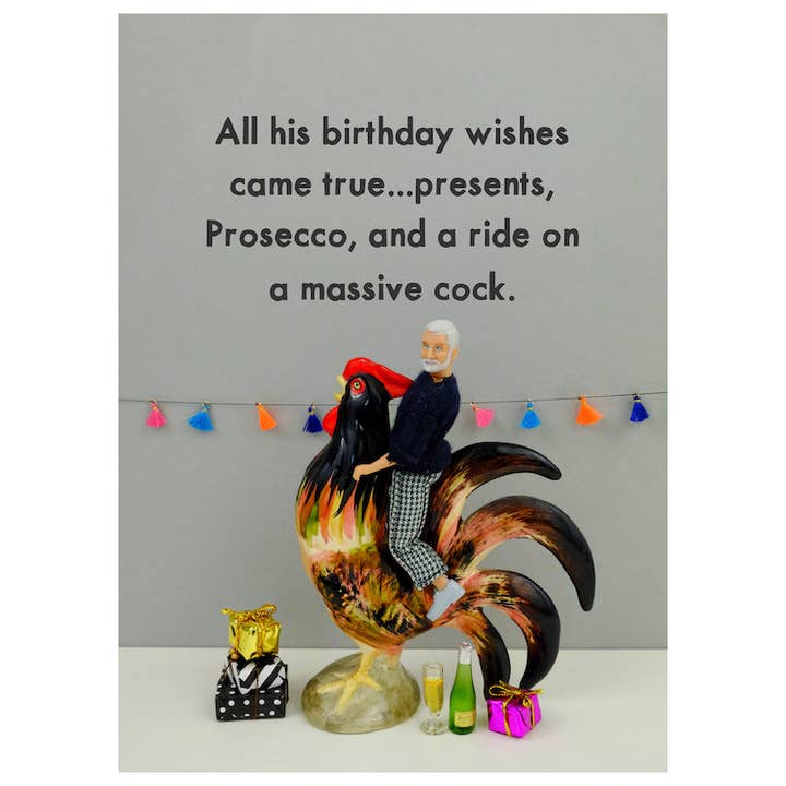Cock | Happy Birthday | Cards for Men for wholesale by Bold & Bright