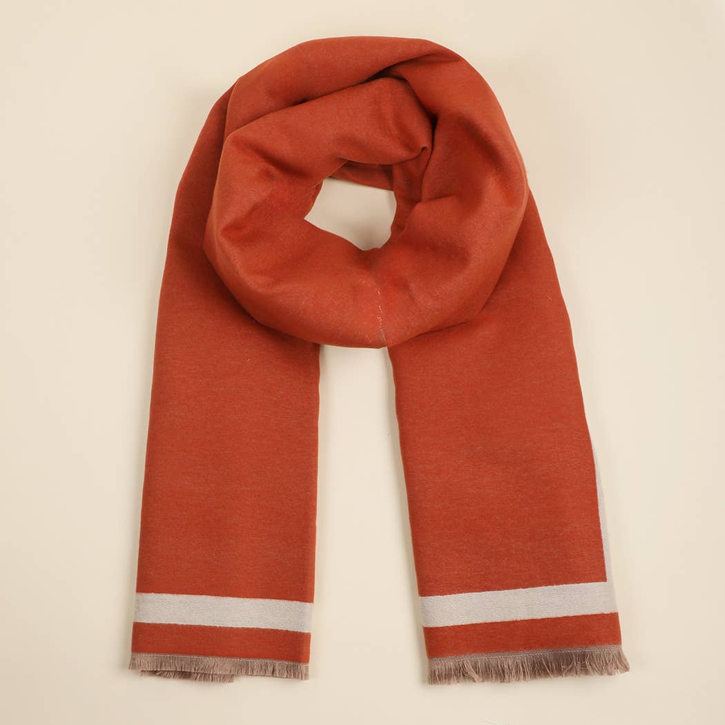 Fashion City - Wholesale Wrap - Women's - Reversible Oversized Border Cashmere Feel Shawl12