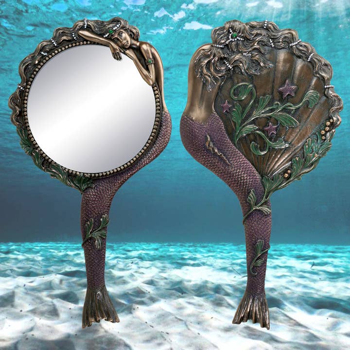 Pacific Trading - Wholesale Makeup Mirror - Y7670 Mermaid Decorative Hand Mirror