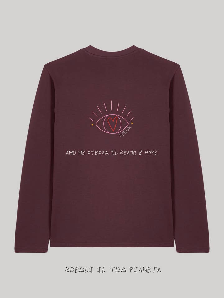 Giorgia Fratta – wholesale Sweatshirt – Women's – Long Sleeve Red Brown Embroidered Made in Italy5