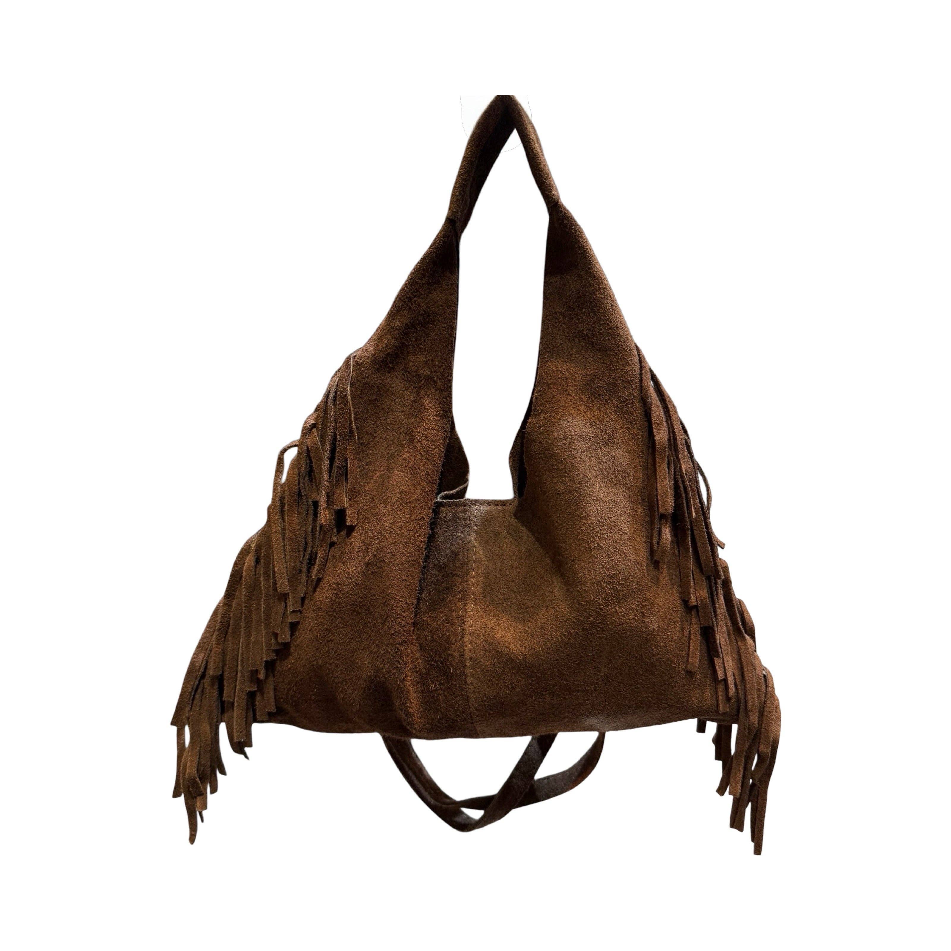 Louisa lee - Wholesale Shoulder Bag - Women's - SUEDE LEATHER CROSSBODY BAG MARCO FRINGE2