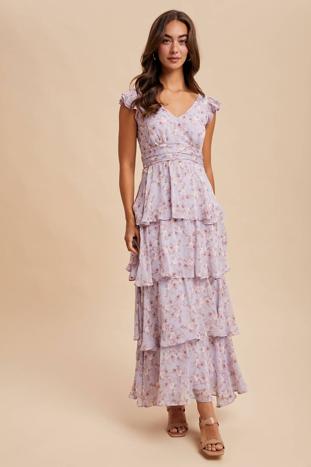 In Loom - Wholesale Dress - Women's - TIERED CHIFFON FLORAL DRESS2