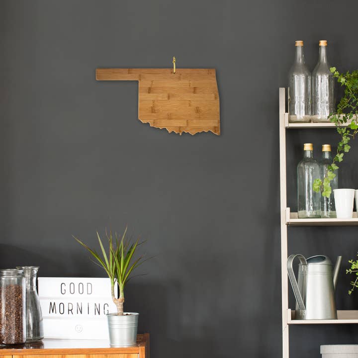 Totally Bamboo - Wholesale Cutting Board - Oklahoma State-Shaped Bamboo Serving & Cutting Board