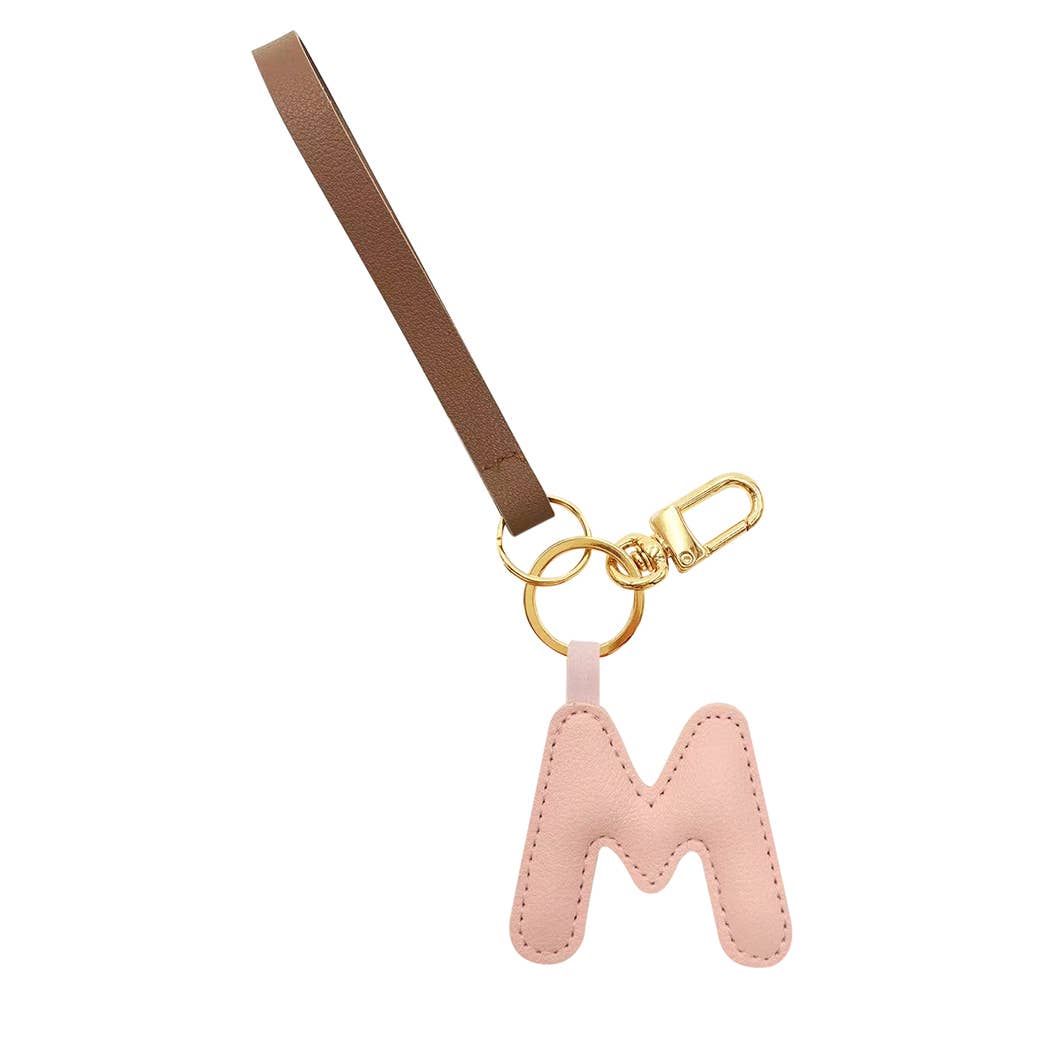 Fashion City – wholesale Keychain – Women's – Alphabet Faux Leather Key Chain Bag Charm12