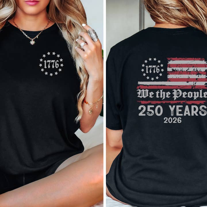 Amerika 250-årsjubileumströja, 4 juli, USA-flagga tröja för wholesale av Tee Story