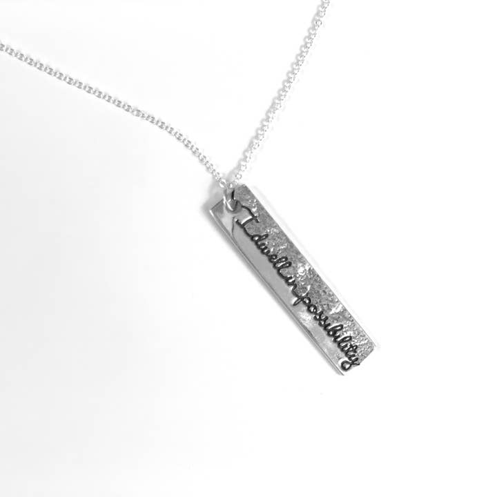 Laurel Elliott dvb New York - Wholesale Pendant/Charm Necklace - I Dwell In Possibility - Emily Dickinson5