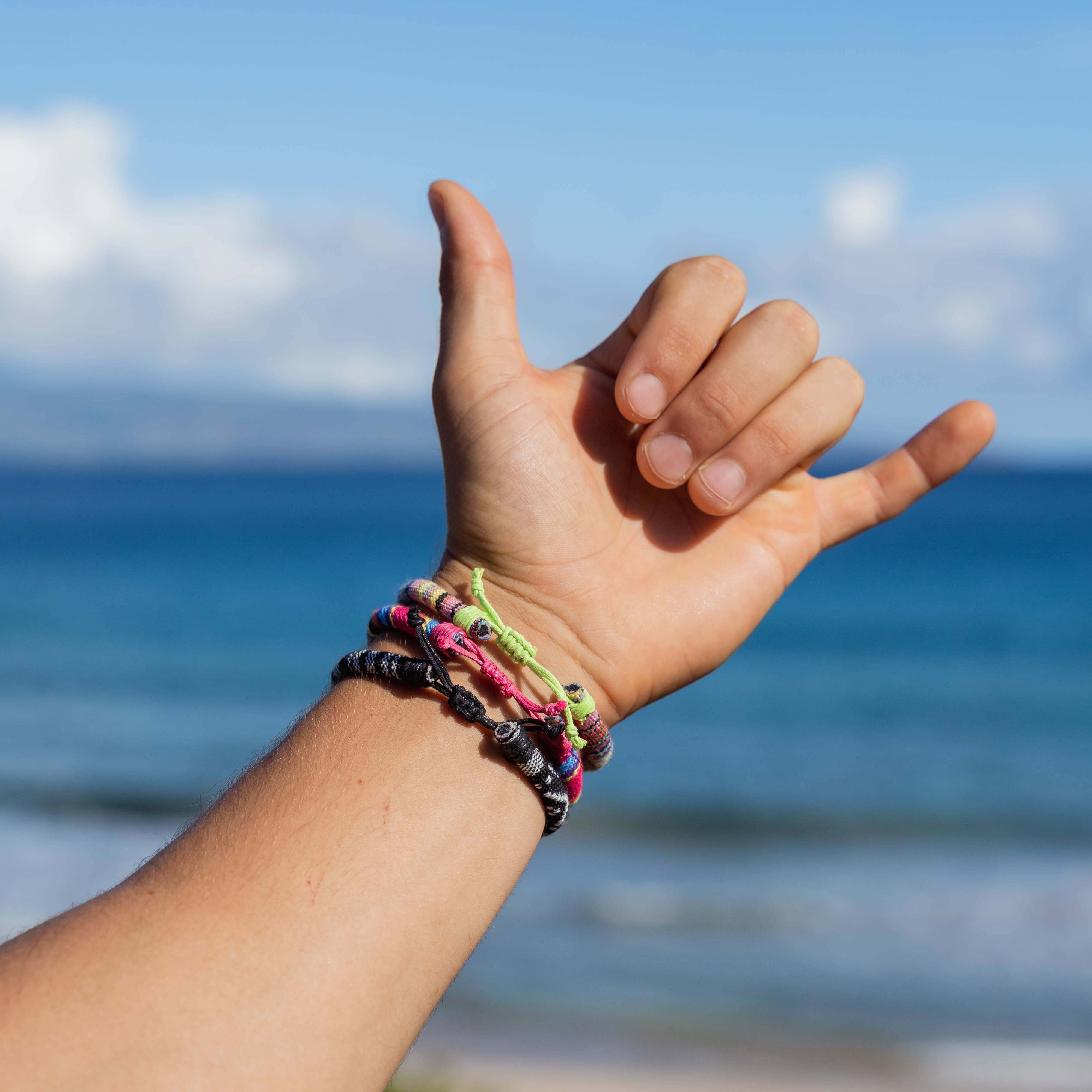 Natalia - Wholesale Jewelry Set - Adjustable Round Woven Boho Rope Bracelets- SET 126