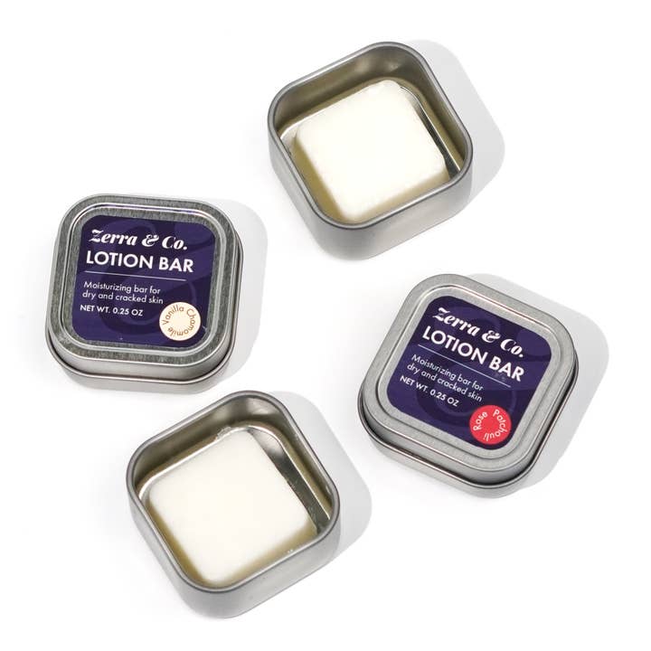 Zerra & Co. - Wholesale Solid Lotion - Lotion Bar - Mini | Solid Moisturizer in Travel Sized Tin1