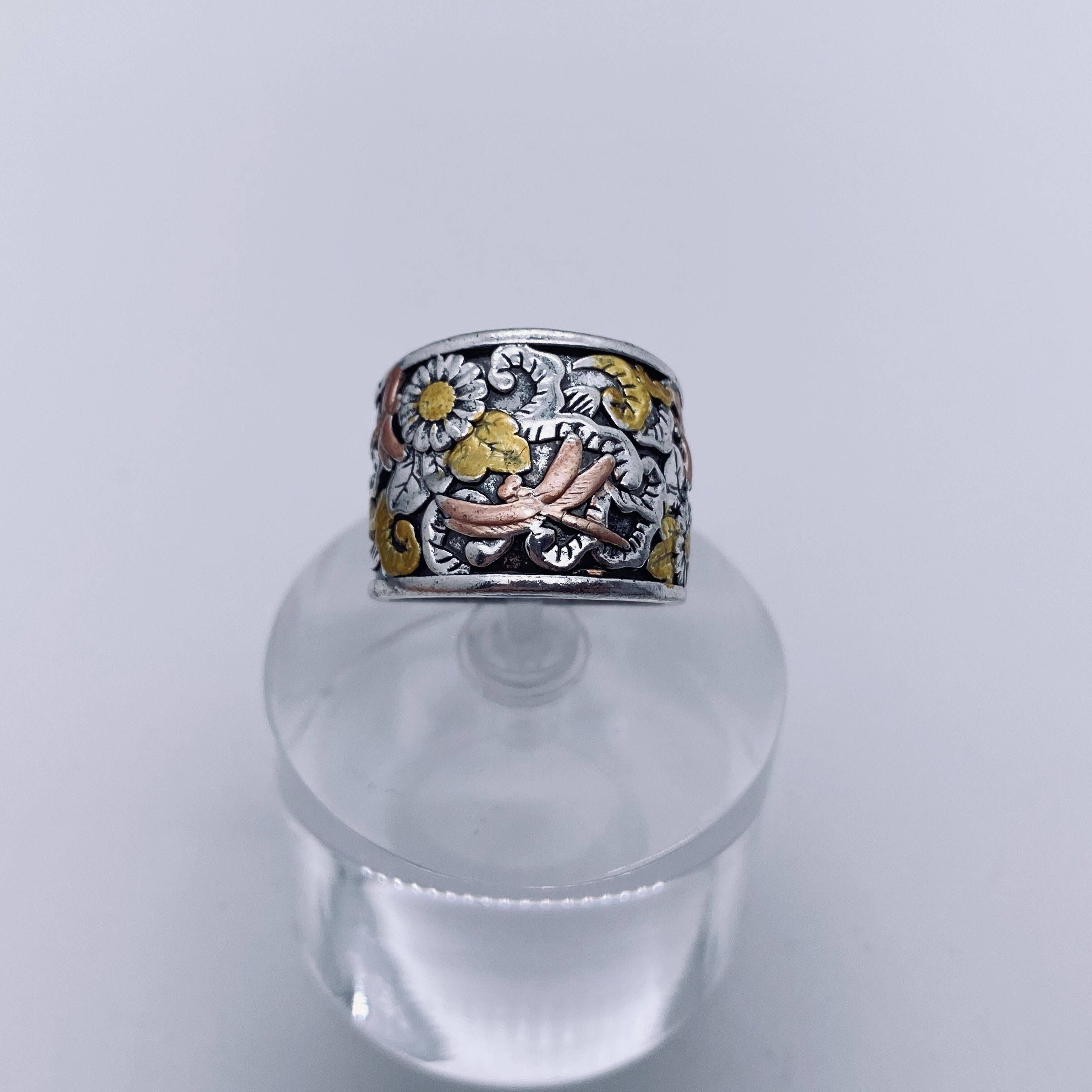 Mio Queena - Wholesale Cocktail/Statement Ring - Retro Dragonfly Carved Ring2