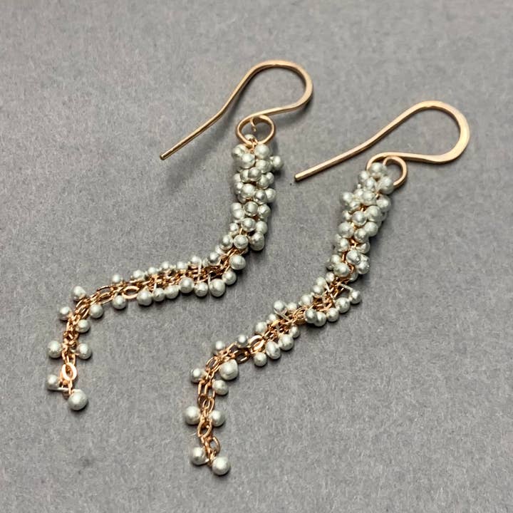 YedOmi Jewelry - Wholesale Dangle Earrings - Wisteria Caviar Earrings- Long3