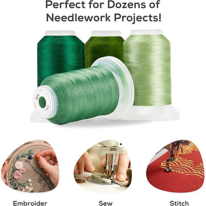 Jumbl – wholesale Embroidery/cross-stitch supplies – 40 Color Embroidery Thread Kit for Embroidery & Sewing