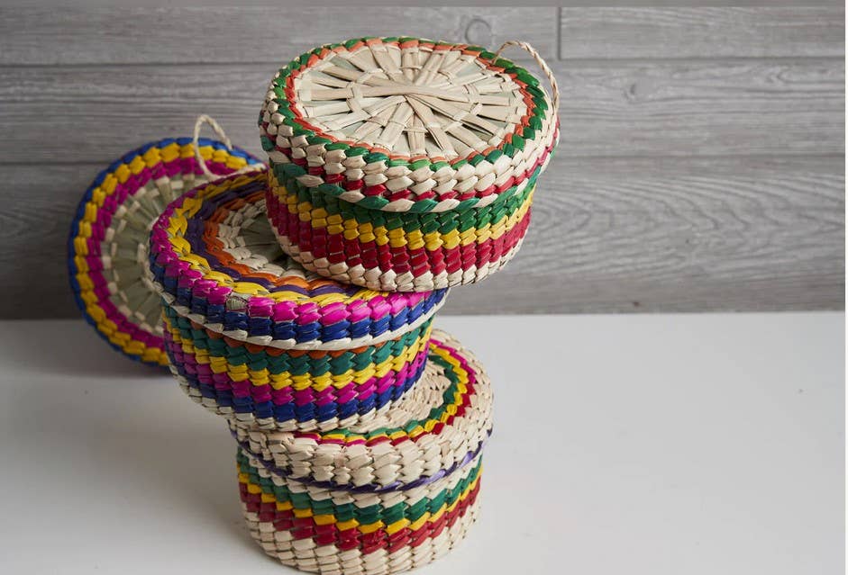 Verve Culture - Wholesale Basket - Mexican Woven Palm Tortilla Basket