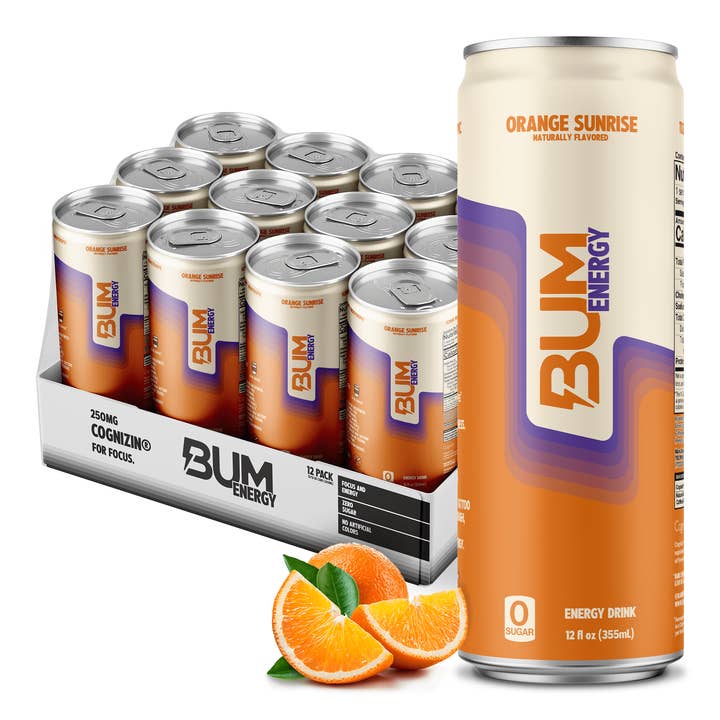 L&F Universal Goods - Wholesale Sports/energy drink - Bum Energy Drink Orange Sunrise 12/12OZ