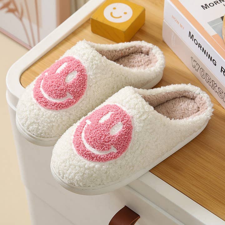 ACCITY - Wholesale Slippers - Women's - Cute Cartoon Smiling Face Fabric Slippers_CWSHS025428