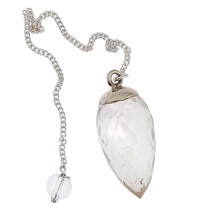 Crystal Earth Sterling - Venta al por mayor Artículo de meditación - Péndulo - Cuarzo tallado