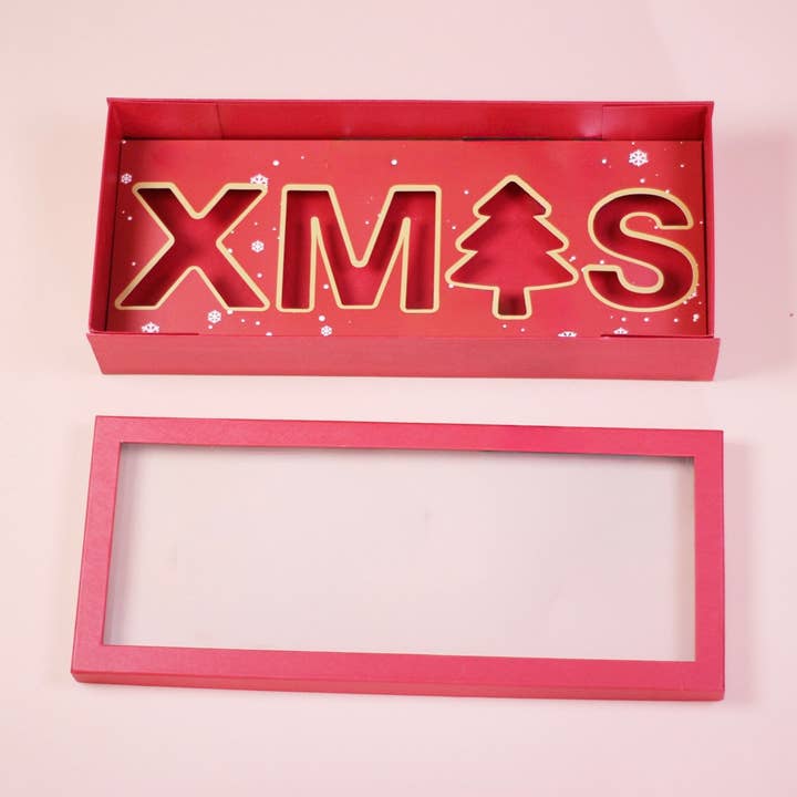 Opvouwbare KERST Bloemen Doos met Transparant Deksel, Schuim en Voering voor wholesale door Elegant Design Supply