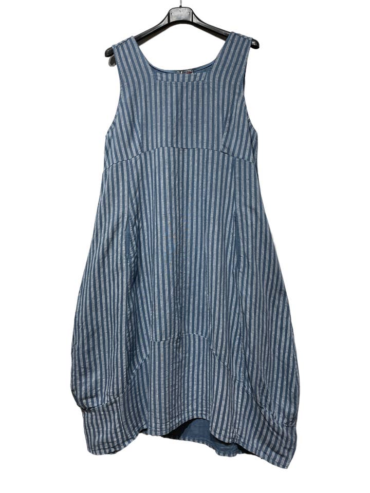 LINEN & COTTON HOUSE - Wholesale Dress - Women's - ROBE EN LIN 322 8119 RAYÉE PRINTEMPS ÉTÉ VÊTEMENTS8