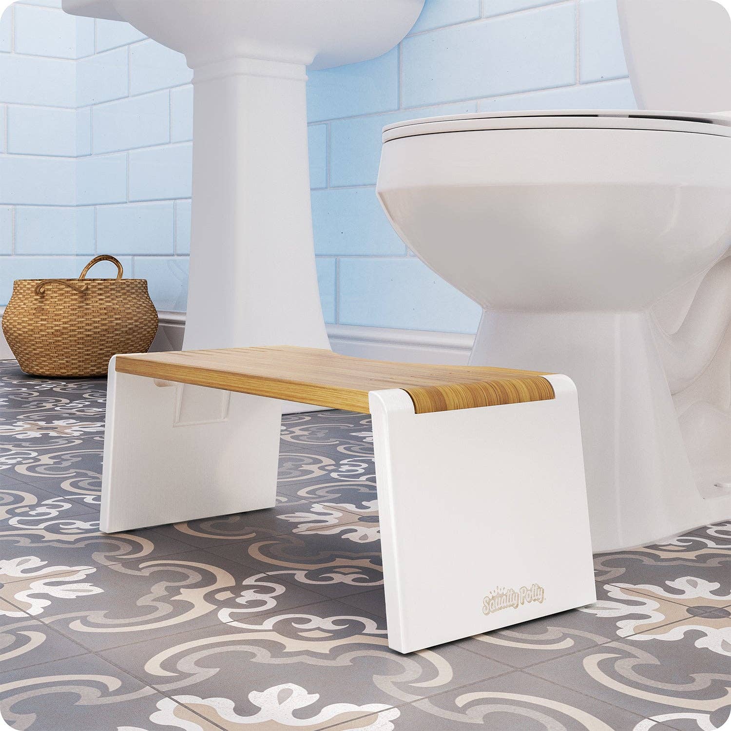 Squatty Potty – Engroshandel Taburet – Squatty Potty Stockholm Bambus Foldbar Toilet Skammel7