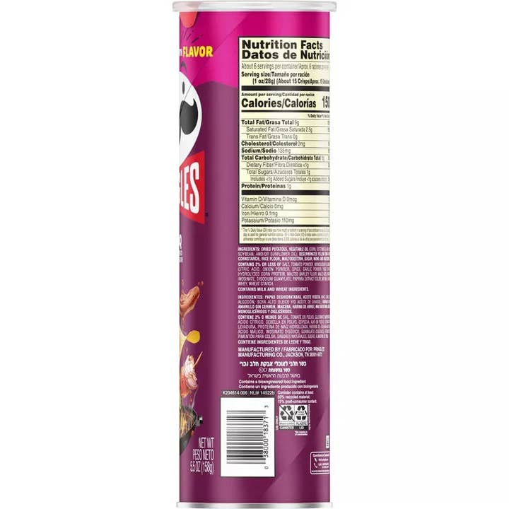 I Got Your Candy – wholesale Crisps – Pringles Snack Stacks BBQ Flavored Potato Crisps Chips 5.5oz - 14ct