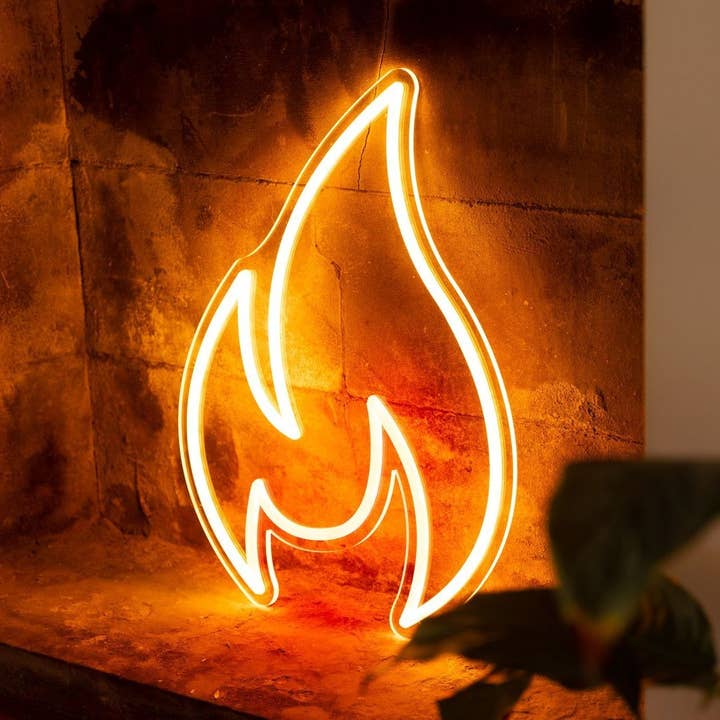Panneaux au néon Fire Flame, lampes au néon, enseignes au néon LED pour chambre, pour la vente par Aoos Custom