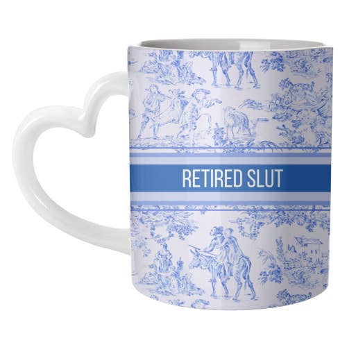 Mugs 'Retired Slut' by Lilly Rose for wholesale by ART WOW (We Ship to the US with DHL)