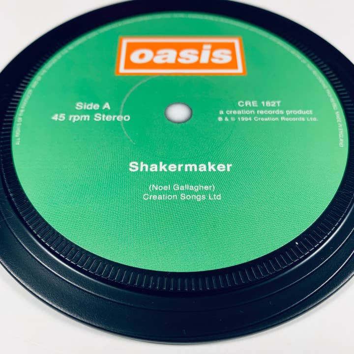 Popsters - Wholesale Coasters - Live Forever. Oasis. Record Label Coaster. Popsters.5