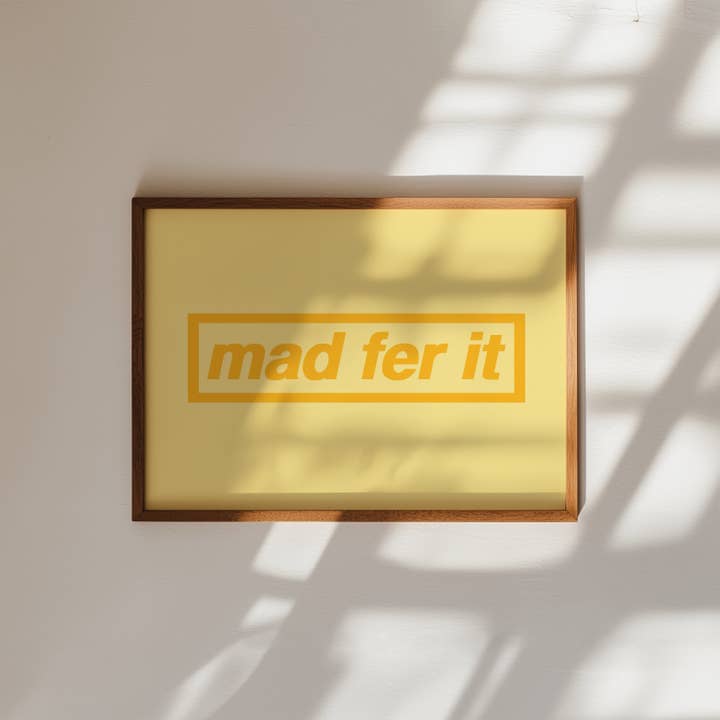 Yellow Mad Fer It Oasis Print for wholesale by Laura Frances Heitzman