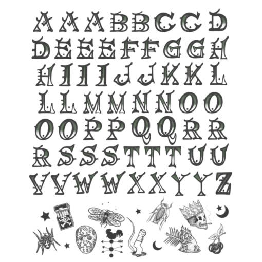 Everybody Has Skin LLC - Wholesale Temporary Tattoo - HOOKUP BRAND TEMPORARY TATTOO SHEETS (9) -SPECIAL FX MAKEUP6