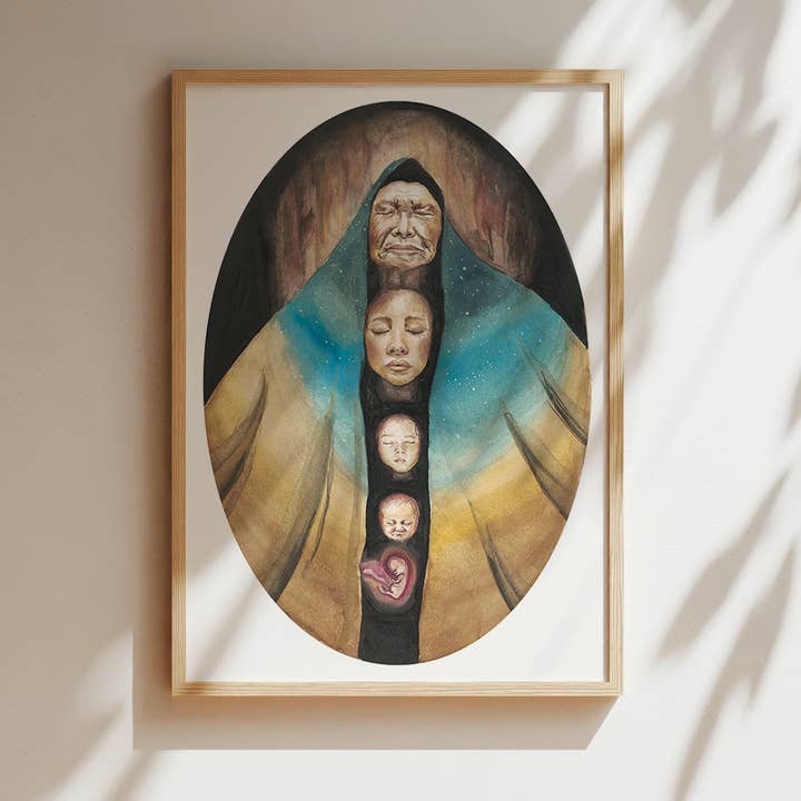 Impression d'archive « Les prières de grand-mère » pour la vente par Anna Of The Meadow