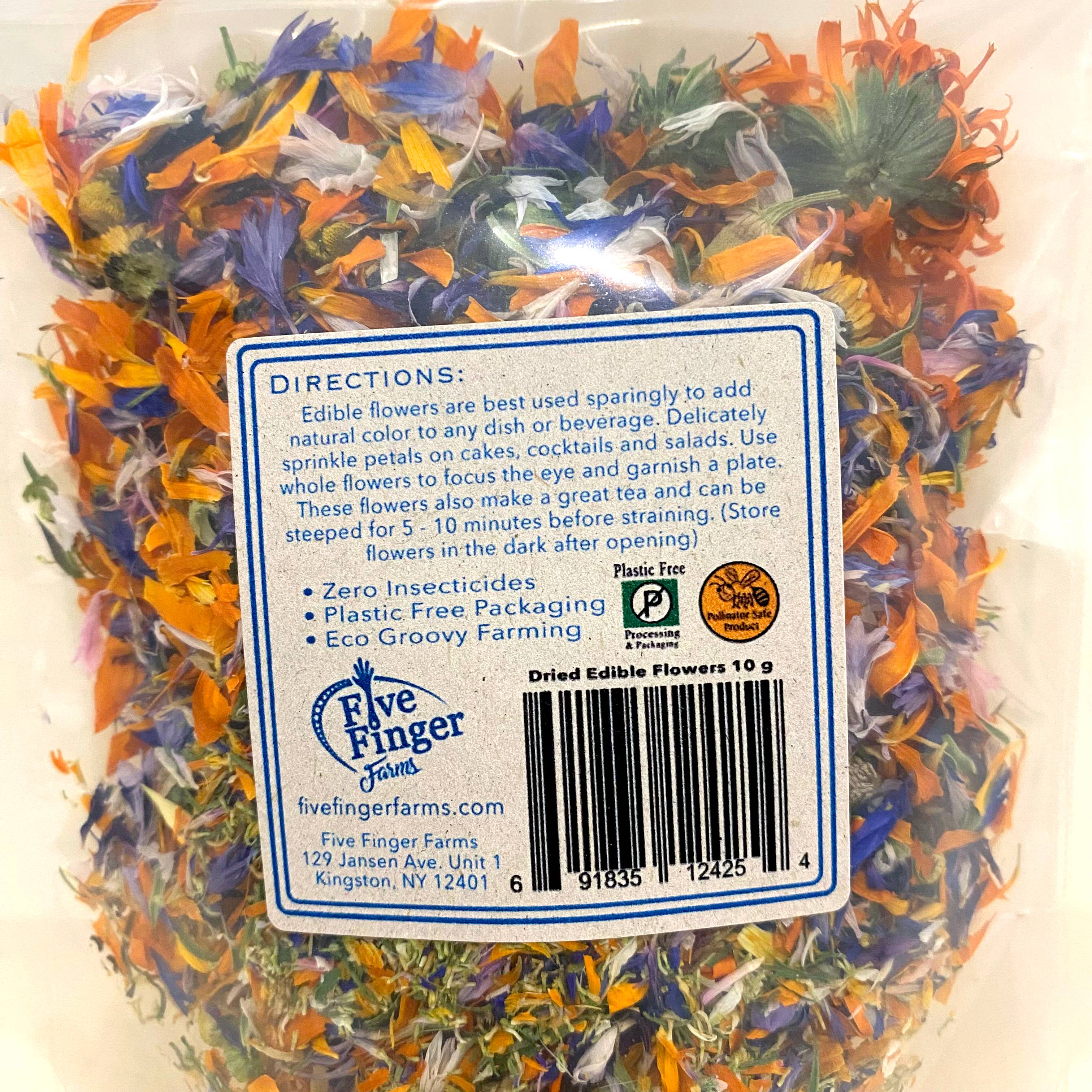 Five Finger Farms - Vendita all'ingrosso Topper per torte/cupcake - Fiori commestibili - Decorazione con fiori secchi veri e naturali3