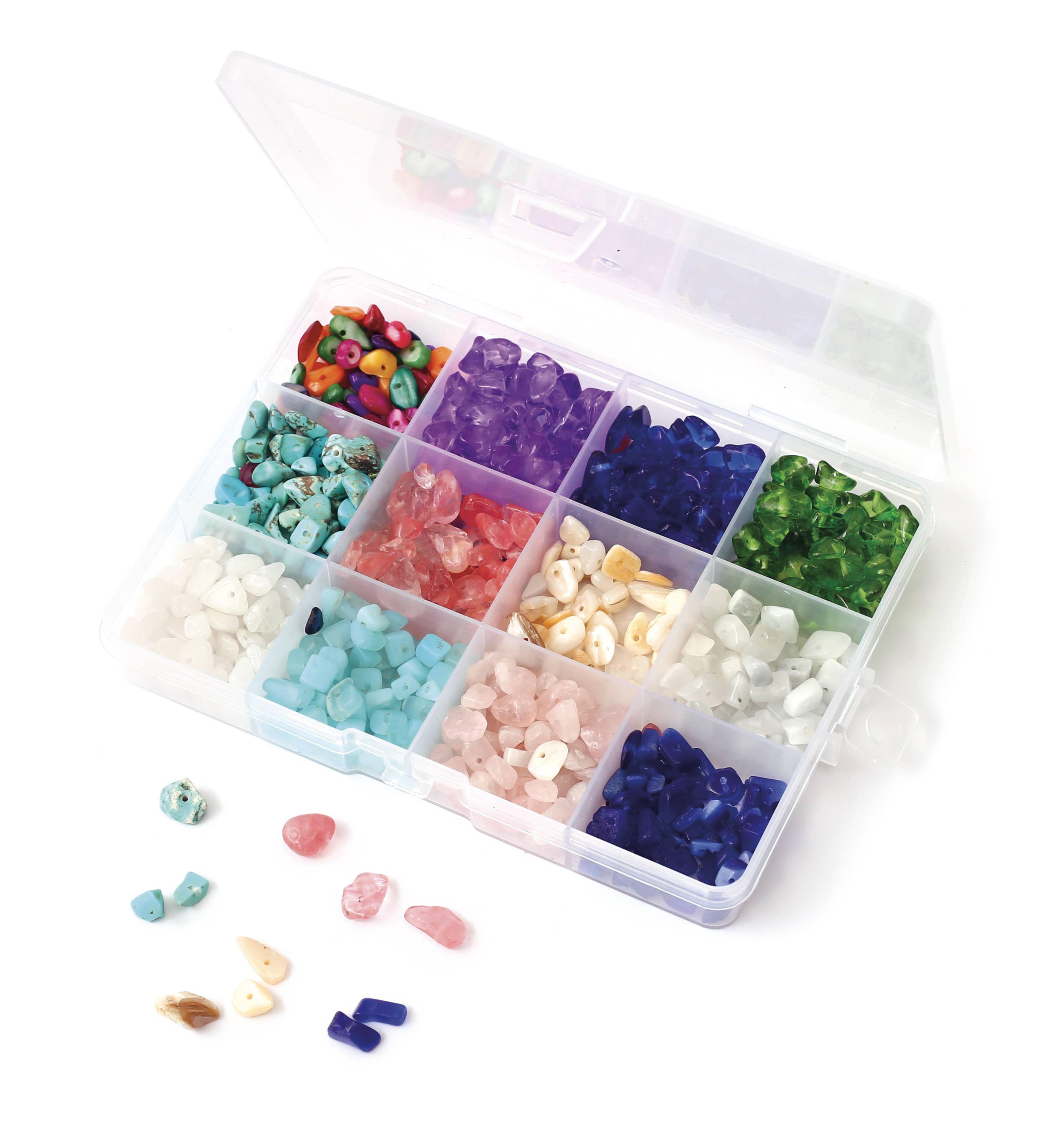Graine Créative - Wholesale Beads - STONE BEAD BOX (12 types of stones)5