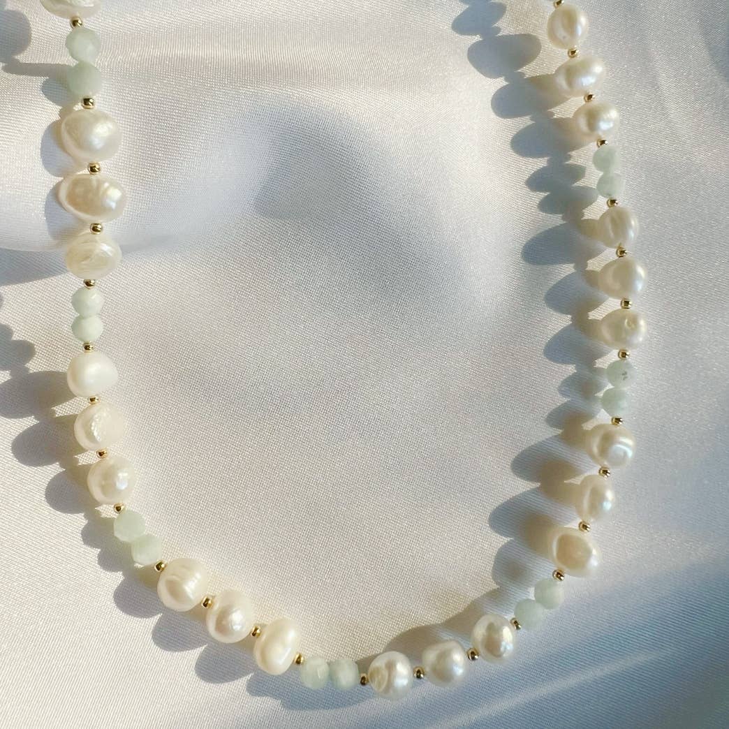 True by Kristy Jewelry - Wholesale Beaded/Pearl Necklace - Reef Freshwater Pearl Beaded Beach Necklace Gold Filled1