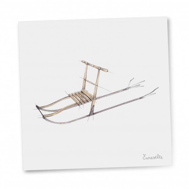 Gift Tag - Kick Sled for wholesale by Emmeselle