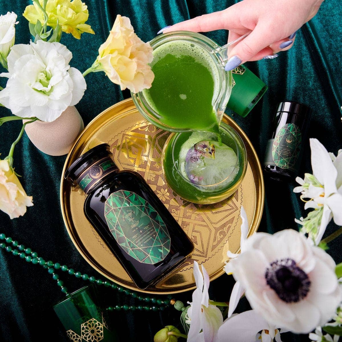 Magic Hour - Vente Thés santé/détox - Emerald - Thé vert à la crème d'ananas et aux fleurs de cerisier2