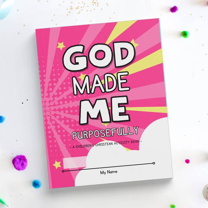 God Made Me: A Children's Activity Book | Pink Cover for wholesale by Scripture and Grace
