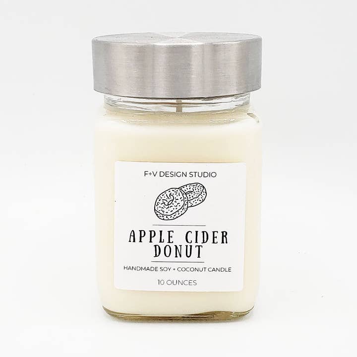 Apple Cider Donut 10oz for wholesale by F + V Design Studio