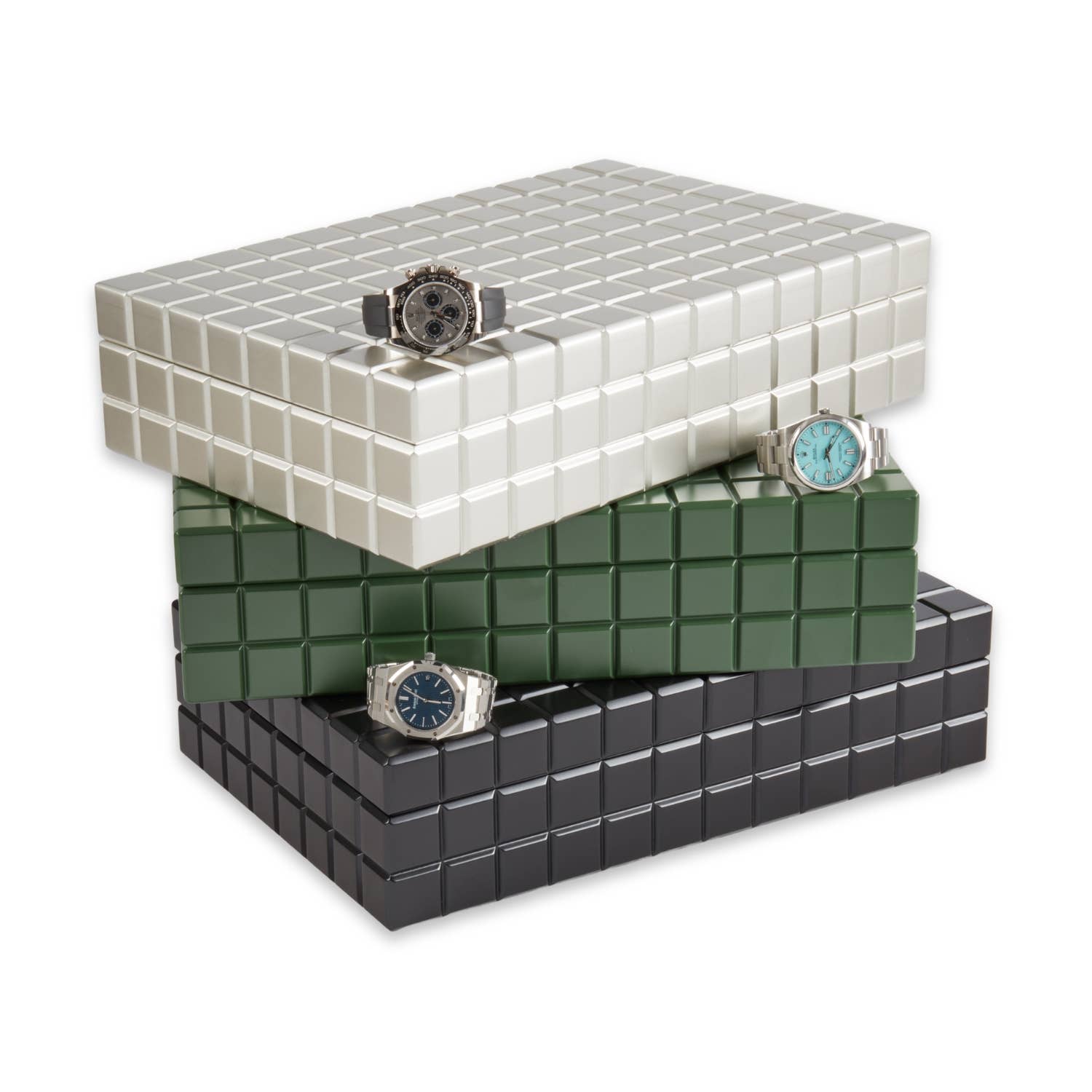 BeyBerk International - Wholesale Jewelry Box/Organizer - Bogota Cube Design Ten Watch Case10