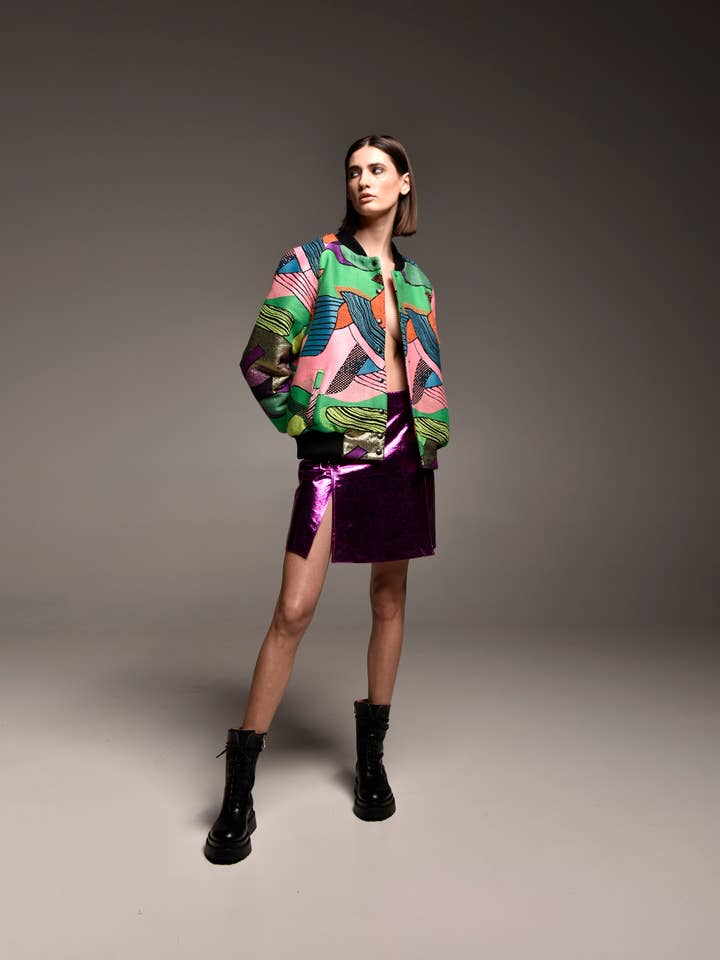 PATTERNED BOMBER JACKET per la vendita all'ingrosso da parte di Giovanna Nicolai