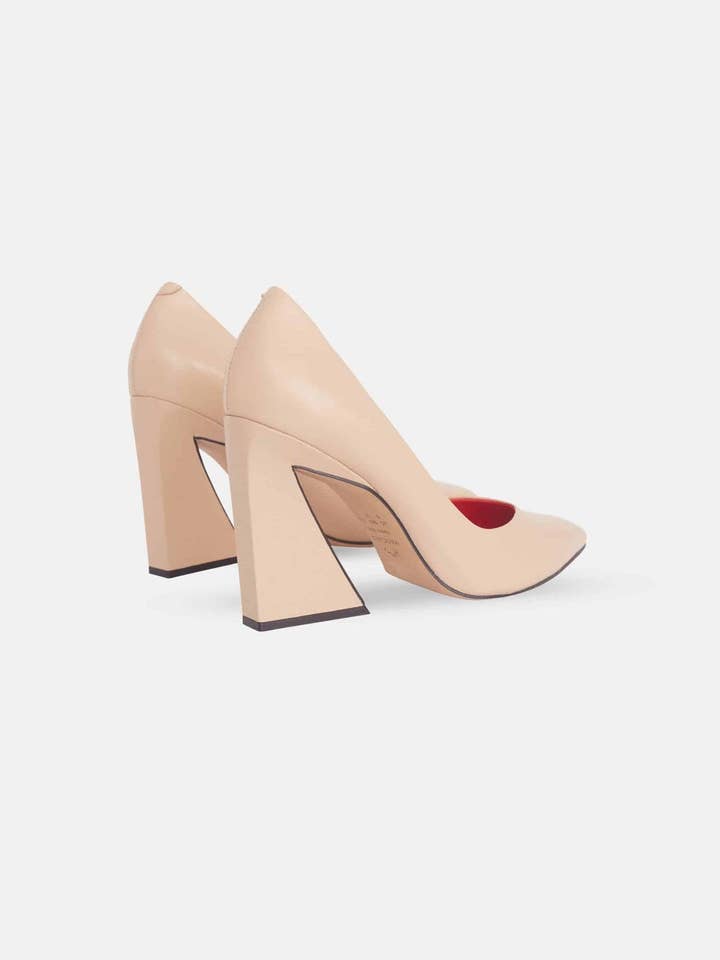 Mangará Atelier - Wholesale High Heels - Women's - Maraca Leather Pumps Maraca – Women’s 10 cm Geometric Block Heel Shoes5