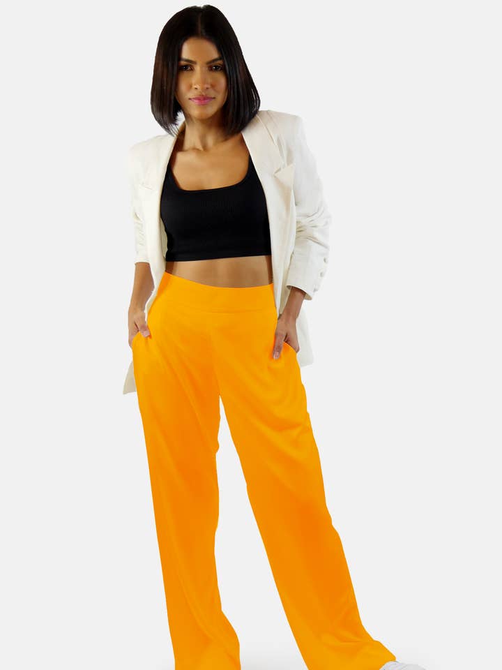 Ecologische duurzame broek Rachel Orange voor wholesale door Aline CELI