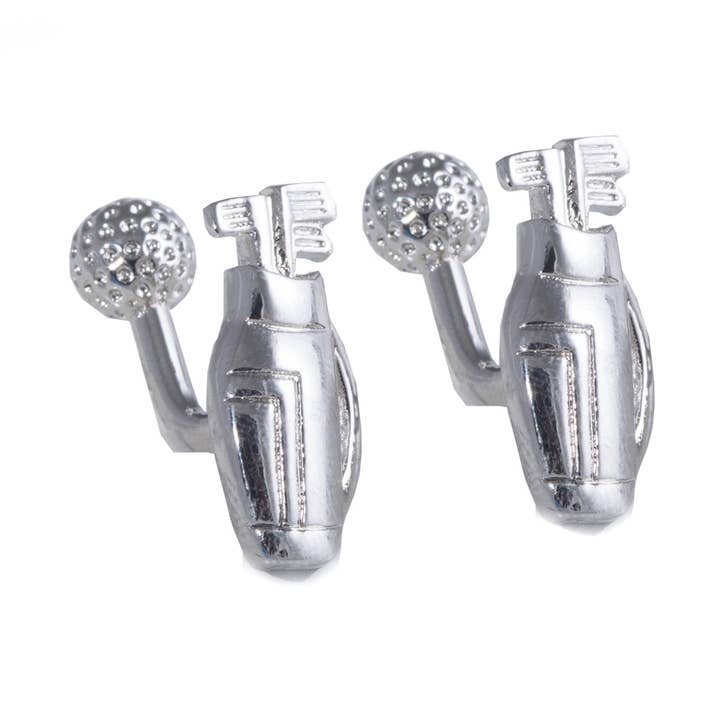 Rhodium Golf Cufflinks for wholesale by BeyBerk International